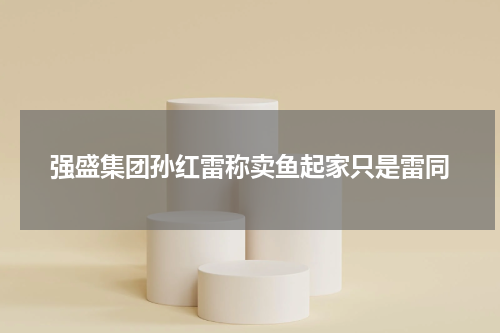 强盛集团孙红雷称卖鱼起家只是雷同