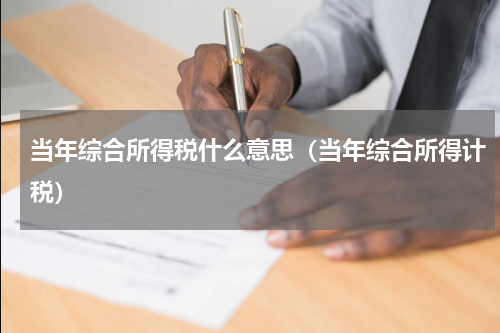 当年综合所得税什么意思（当年综合所得计税）