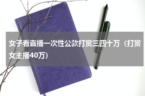女子看直播一次性公款打赏三四十万（打赏女主播40万）