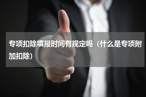 专项扣除填报时间有规定吗（什么是专项附加扣除）