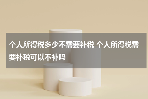 个人所得税多少不需要补税 个人所得税需要补税可以不补吗