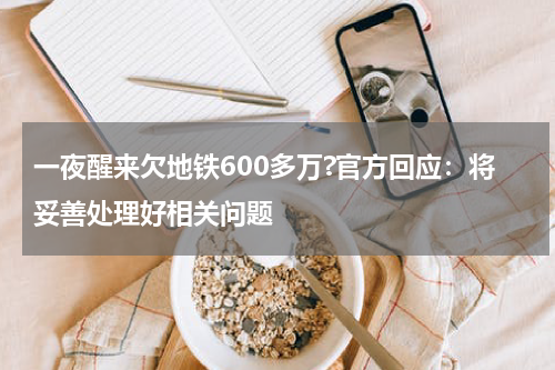 一夜醒来欠地铁600多万?官方回应：将妥善处理好相关问题