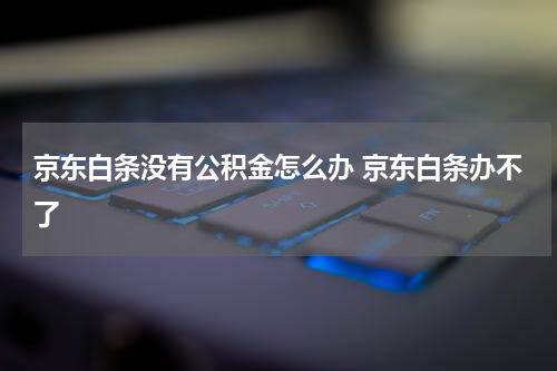 京东白条没有公积金怎么办 京东白条办不了