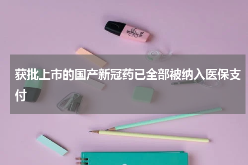 获批上市的国产新冠药已全部被纳入医保支付