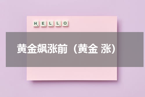 黄金飙涨前（黄金 涨）