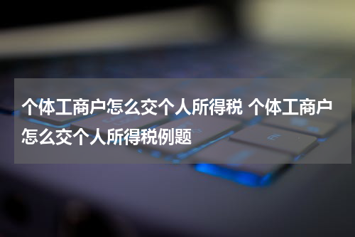 个体工商户怎么交个人所得税 个体工商户怎么交个人所得税例题