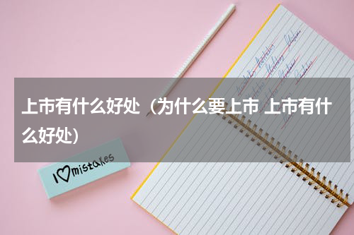 上市有什么好处（为什么要上市 上市有什么好处）