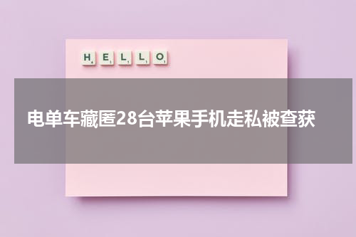 电单车藏匿28台苹果手机走私被查获