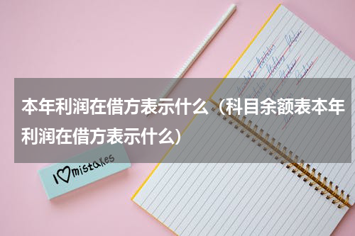 本年利润在借方表示什么（科目余额表本年利润在借方表示什么）