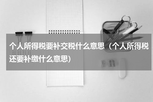 个人所得税要补交税什么意思（个人所得税还要补缴什么意思）