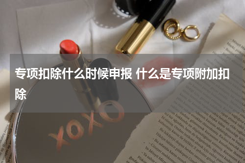 专项扣除什么时候申报 什么是专项附加扣除