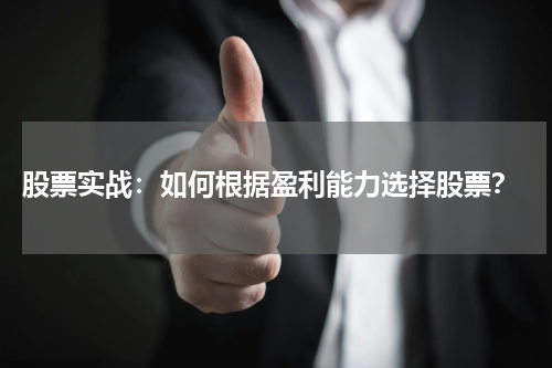  股票实战：如何根据盈利能力选择股票？