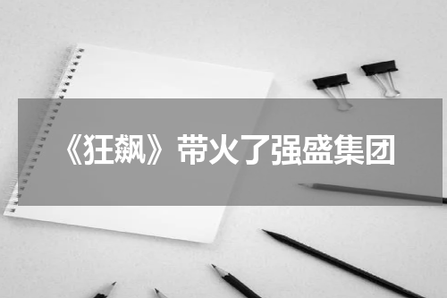 《狂飙》带火了强盛集团