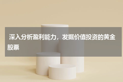  深入分析盈利能力，发掘价值投资的黄金股票