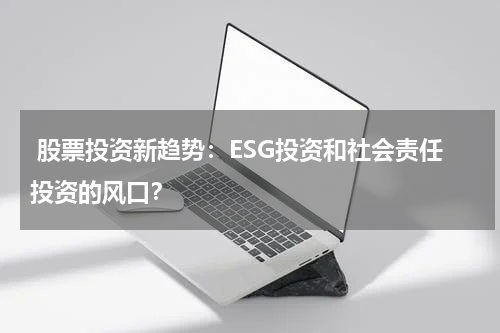  股票投资新趋势：ESG投资和社会责任投资的风口？