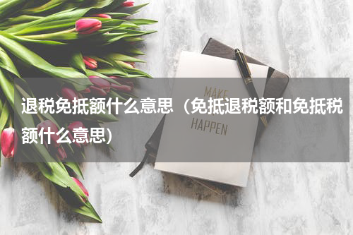 退税免抵额什么意思（免抵退税额和免抵税额什么意思）