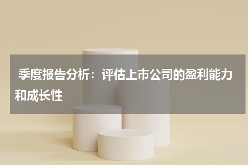  季度报告分析：评估上市公司的盈利能力和成长性