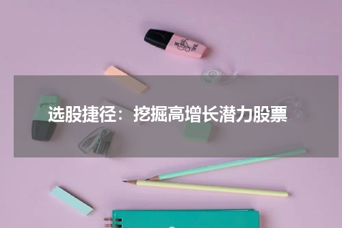  选股捷径：挖掘高增长潜力股票