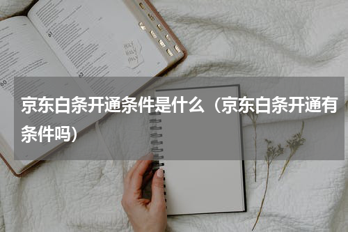 京东白条开通条件是什么（京东白条开通有条件吗）