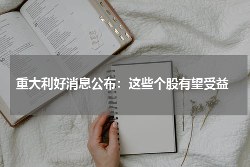  重大利好消息公布：这些个股有望受益