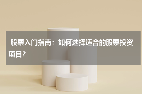 股票入门指南：如何选择适合的股票投资项目？