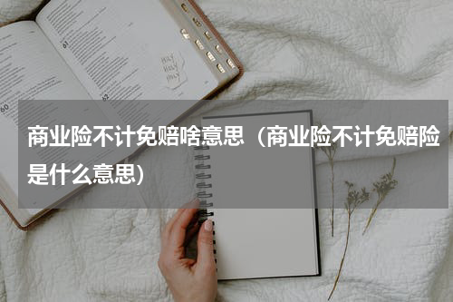 商业险不计免赔啥意思（商业险不计免赔险是什么意思）