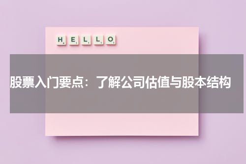  股票入门要点：了解公司估值与股本结构