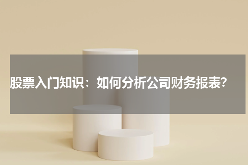  股票入门知识：如何分析公司财务报表？