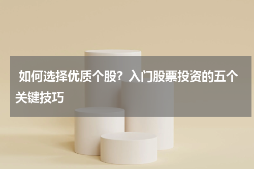  如何选择优质个股？入门股票投资的五个关键技巧