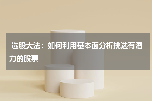  选股大法：如何利用基本面分析挑选有潜力的股票