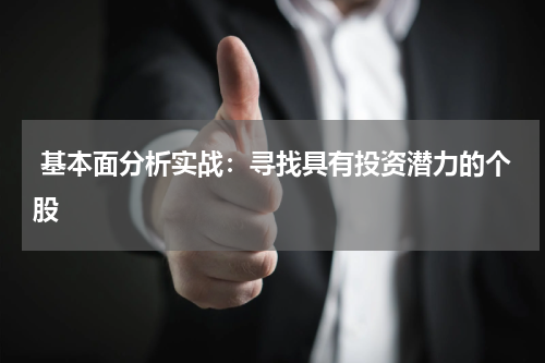  基本面分析实战：寻找具有投资潜力的个股