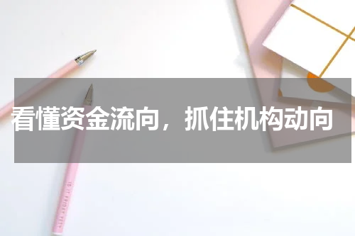  看懂资金流向，抓住机构动向