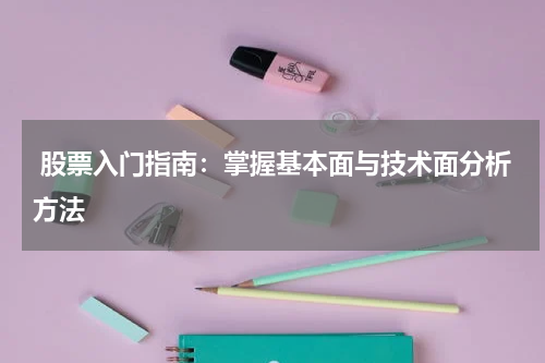  股票入门指南：掌握基本面与技术面分析方法