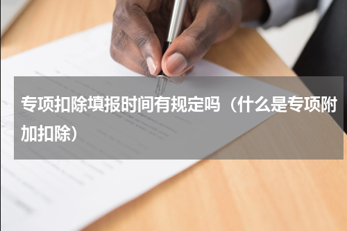 专项扣除填报时间有规定吗（什么是专项附加扣除）