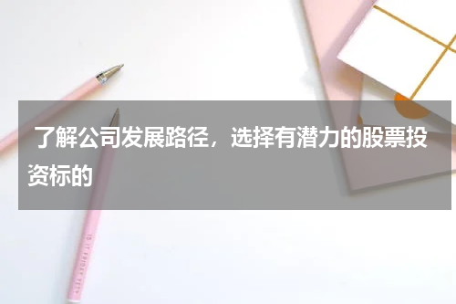  了解公司发展路径，选择有潜力的股票投资标的