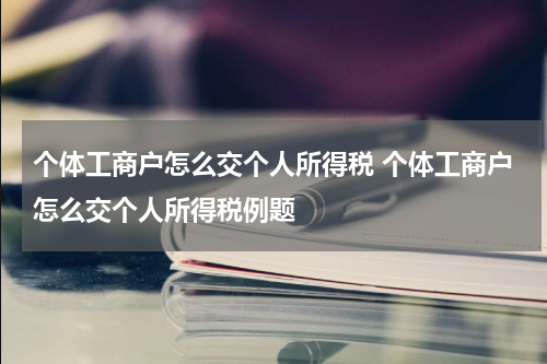 个体工商户怎么交个人所得税 个体工商户怎么交个人所得税例题