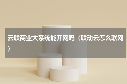 云联商业大系统能开网吗（联动云怎么联网）