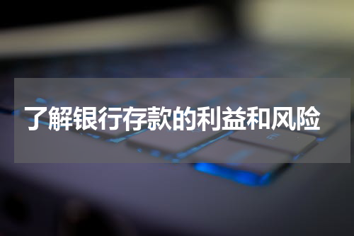  了解银行存款的利益和风险