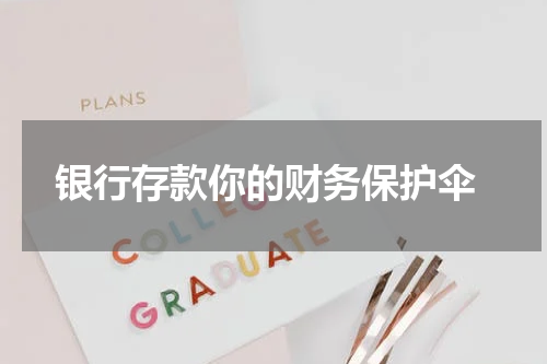  银行存款你的财务保护伞