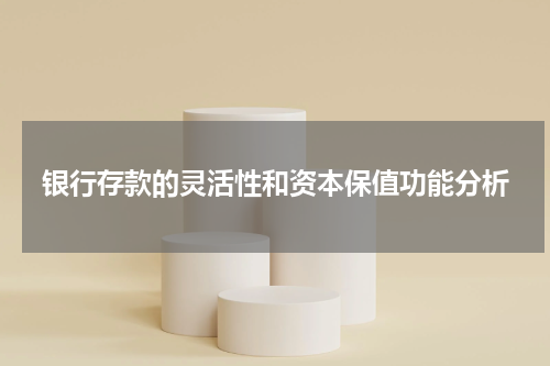 银行存款的灵活性和资本保值功能分析