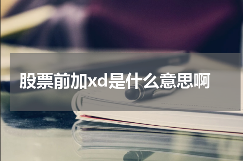 股票前加xd是什么意思啊