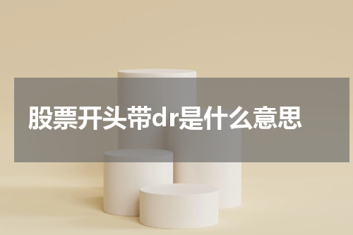 dr开头的股票有哪些特点？