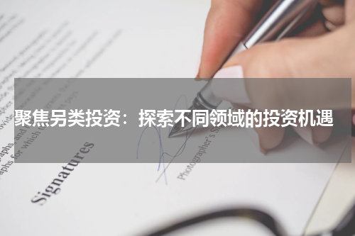  聚焦另类投资：探索不同领域的投资机遇