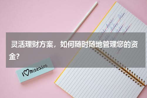  灵活理财方案，如何随时随地管理您的资金？