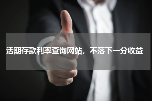  活期存款利率查询网站，不落下一分收益