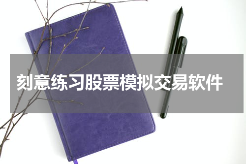  刻意练习股票模拟交易软件