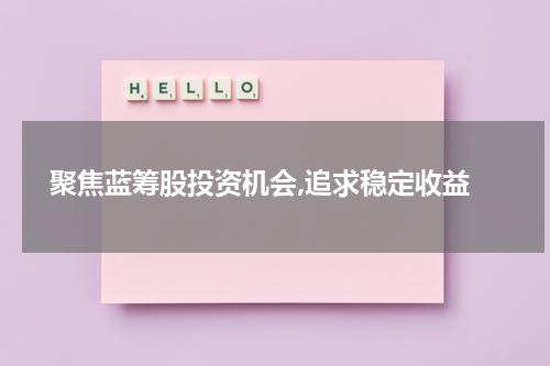  聚焦蓝筹股投资机会,追求稳定收益