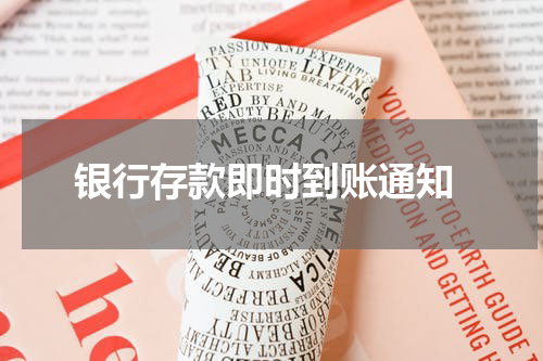  银行存款即时到账通知