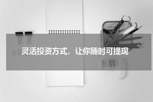  灵活投资方式，让你随时可提现