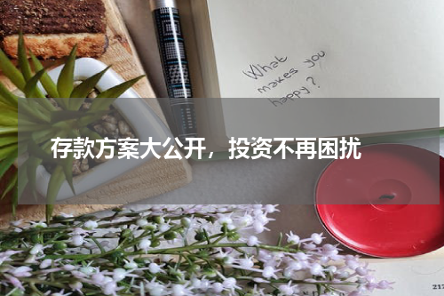  存款方案大公开，投资不再困扰 